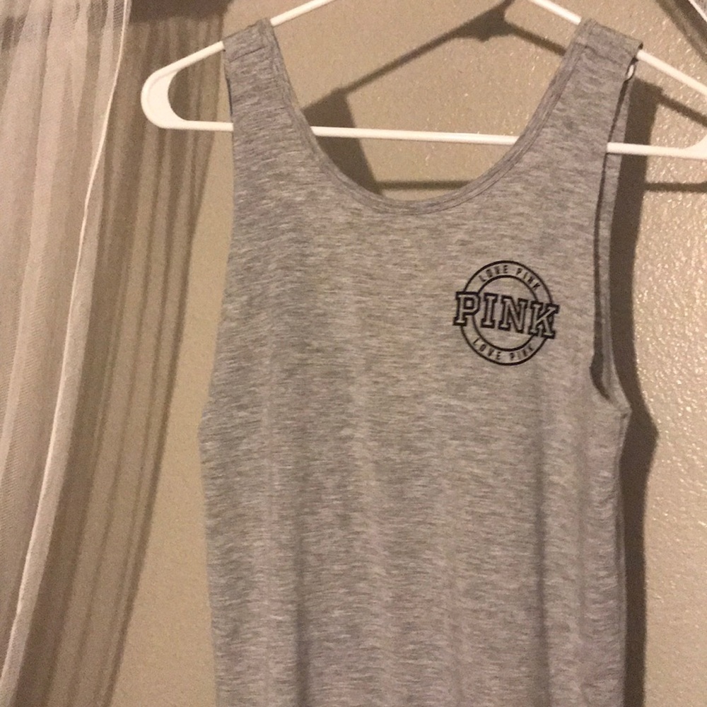 NWT Victoria secret pink tank top gray XS